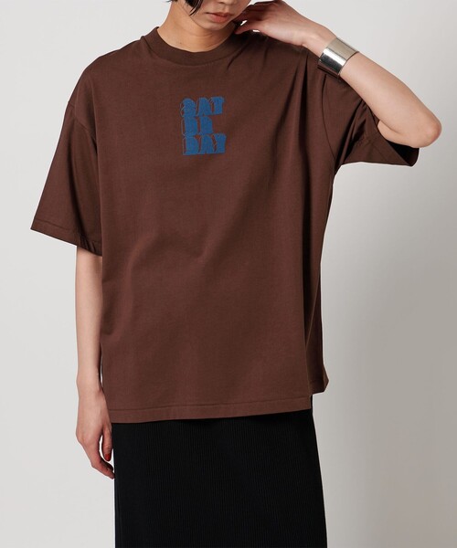 CITEN（シテン）の「＜CITEN＞デイオブウィークロゴT（Tシャツ/カットソー・レディース・ダークブラウン/ホワイト/ライトピンク・S/M）」の6枚目の写真