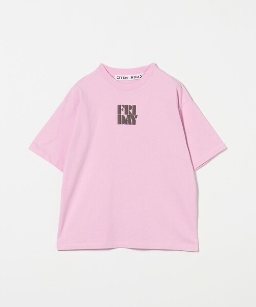 CITEN（シテン）の「＜CITEN＞デイオブウィークロゴT（Tシャツ/カットソー・レディース・ダークブラウン/ホワイト/ライトピンク・S/M）」の13枚目の写真