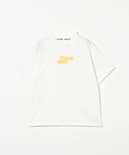 CITEN（シテン）の「＜CITEN＞デイオブウィークロゴT（Tシャツ/カットソー・レディース・ダークブラウン/ホワイト/ライトピンク・S/M）」の19枚目の写真
