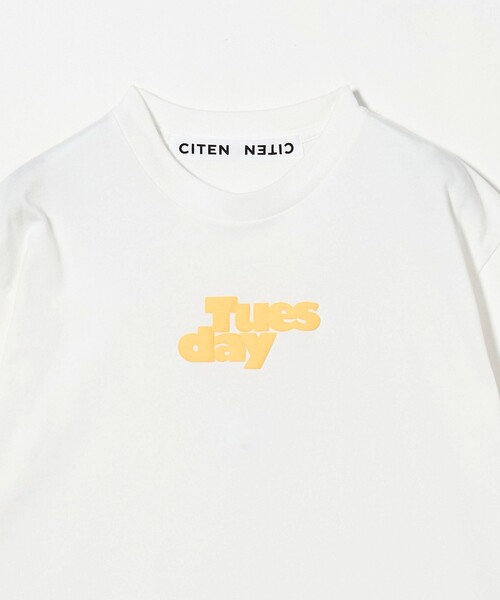 CITEN（シテン）の「＜CITEN＞デイオブウィークロゴT（Tシャツ/カットソー・レディース・ダークブラウン/ホワイト/ライトピンク・S/M）」の21枚目の写真