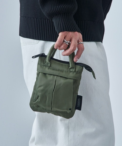 GERRY(ジェリー)の「【GERRY】GERRYヘルメットバッグミニ YMY(ハンドバッグ・メンズ・ダークグリーン/ブラック/ネイビー/チャコールグレー・FREE)」の5枚目の写真