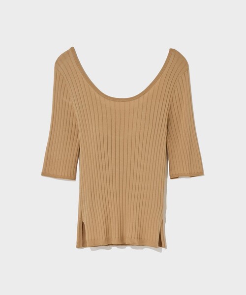 GRACE CLASS（グレースクラス）の「リブニットトップ（ニット/セーター・レディース・キャメル/ブラック・36）」の11枚目の写真