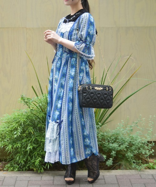 axes femme カントリーローズワンピースピンク Fサイズ 中古品 axes femme｜カントリーローズワンピース | Rakuten Fashion