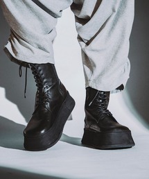 ドレープヒールブーツ【BLACK/MAT BLACK追加生産：8月上旬入荷
