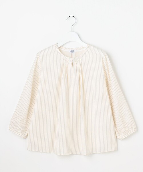 J.PRESS(ジェイプレス)の「プロビスストライプ&チェック カットソー(Tシャツ/カットソー・レディース・ネイビー系3/アイボリー系1/ブルー系3/サックスブルー系1・MEDIUM/LARGE)」の15枚目の写真