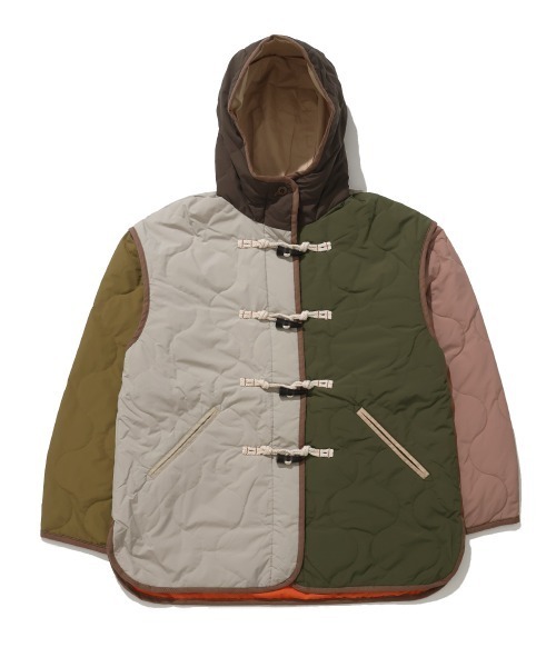 KRIFF MAYER Lady's Collection（クリフメイヤーレディースコレクション）の「【軽い・暖かい】キルティングダッフルジャケット（ダッフルコート・レディース・グレー/ピンクベージュ/オリーブ/キャメル/ブラック/パープル/カラフル・LARGE/MEDIUM）」の20枚目の写真