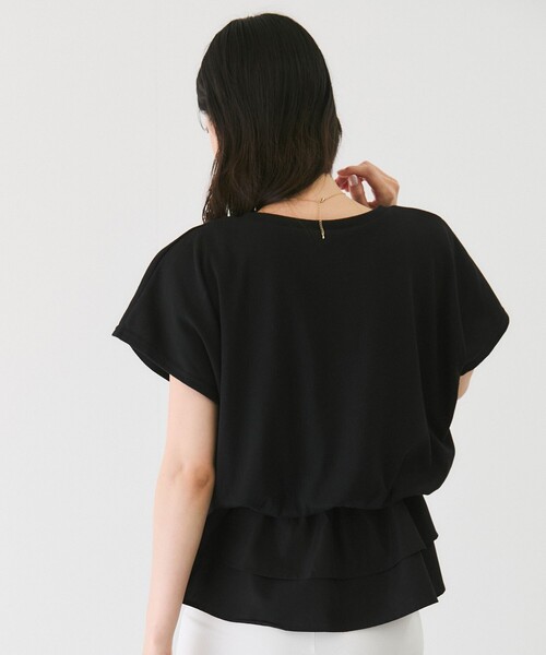 Jayro(ジャイロ)の「Wペプラムプルオーバー(Tシャツ/カットソー・レディース・ホワイト系その他/ブラック・M)」の9枚目の写真