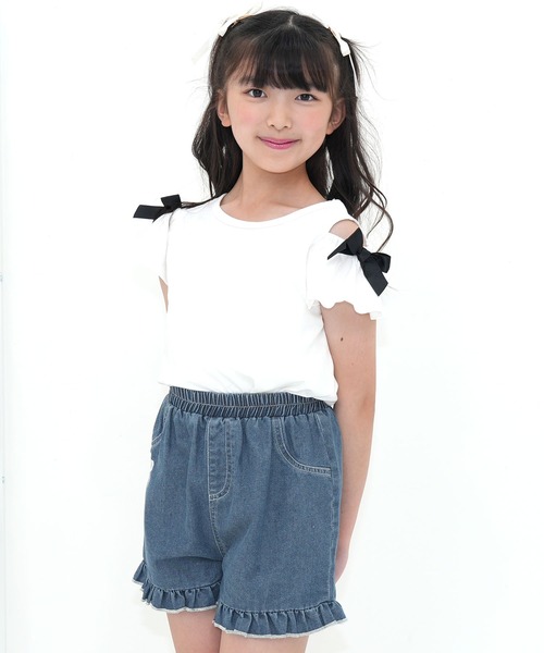 ★RONRON★★新作・25SS★ フリルヘムデニムパンツ ✨️即納✨️ [S.M] フリルデニムパンツ ss280 23aw014 | Lalan kids