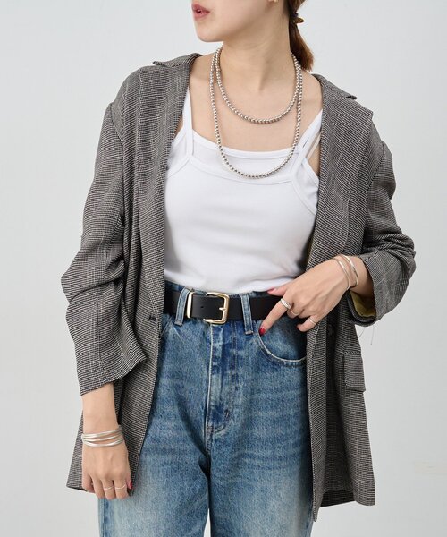 SHENERY からみ織ジャケット 名品ジャケット》からみ織りジャケット（テーラードジャケット