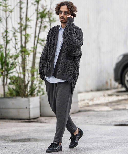 CAMBIO（カンビオ）の「mp13862-Back Shaggy Cardboard Knit Balloon Silhouette Pants ダンボールニットパンツ（その他パンツ・メンズ・チャコールグレー/ブラック/ブラウン・S/M/L）」の20枚目の写真