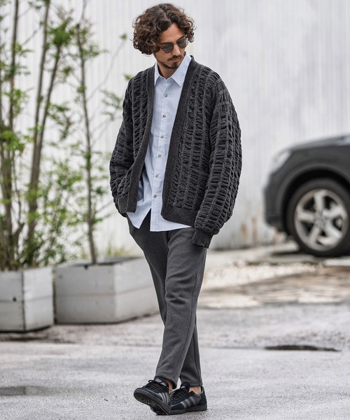 CAMBIO（カンビオ）の「mp13862-Back Shaggy Cardboard Knit Balloon Silhouette Pants ダンボールニットパンツ（その他パンツ・メンズ・チャコールグレー/ブラック/ブラウン・S/M/L）」の21枚目の写真