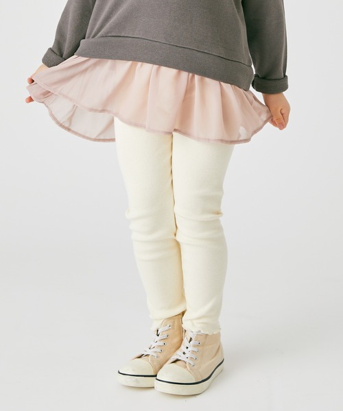 ever closet（エバークローゼット）の「優秀ストレッチレギンス（レギンス/スパッツ・キッズ・モカ/ピンク系その他4/ダークネイビー/ブラック/イエロー系その他/ブルー系その他/チャコール/ラベンダー/アイボリー/グリーン/ダークグリーン/杢グレー/グレー系その他・160cm/150cm/110cm/100cm/90cm/80ｃｍ/140cm/130cm/120cm）」の2枚目の写真