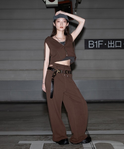 apres jour mignon（アプレジュールミニョン）の「ノースリジップパーカー【ZOZOTOWN限定アイテム】（タンクトップ・レディース・杢グレー/ブラック系その他/ブラウン系その他・X-LARGE/フリー）」の21枚目の写真