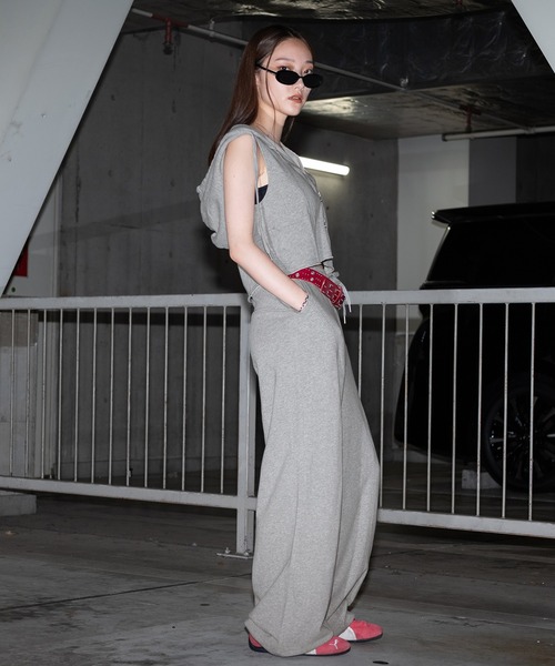 apres jour mignon（アプレジュールミニョン）の「ノースリジップパーカー【ZOZOTOWN限定アイテム】（タンクトップ・レディース・杢グレー/ブラック系その他/ブラウン系その他・X-LARGE/フリー）」の19枚目の写真