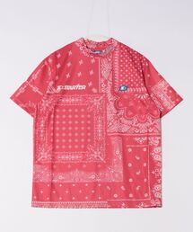   モックネックTシャツ レッド系 St ANDREWS - Tシャツ | モックネック | ハイネック | レッド