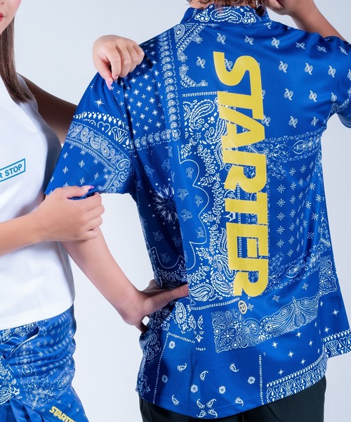 STARTER(スターター)の「★STARTER GOLF★スターターゴルフ BANDANA MOCK NECK TEE モックネック Tシャツ SG-123004(Tシャツ/カットソー・メンズ・ブラック/レッド/ネイビー・M/L)」の4枚目の写真