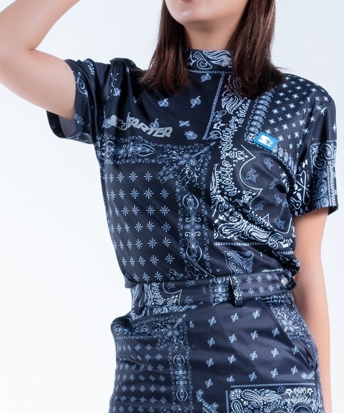 STARTER(スターター)の「★STARTER GOLF★スターターゴルフ BANDANA MOCK NECK TEE モックネック Tシャツ SG-123004(Tシャツ/カットソー・メンズ・ブラック/レッド/ネイビー・M/L)」の7枚目の写真