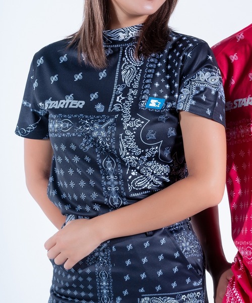 STARTER(スターター)の「★STARTER GOLF★スターターゴルフ BANDANA MOCK NECK TEE モックネック Tシャツ SG-123004(Tシャツ/カットソー・メンズ・ブラック/レッド/ネイビー・M/L)」の9枚目の写真
