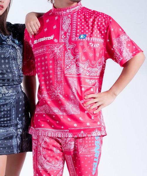 STARTER(スターター)の「★STARTER GOLF★スターターゴルフ BANDANA MOCK NECK TEE モックネック Tシャツ SG-123004(Tシャツ/カットソー・メンズ・ブラック/レッド/ネイビー・M/L)」の11枚目の写真