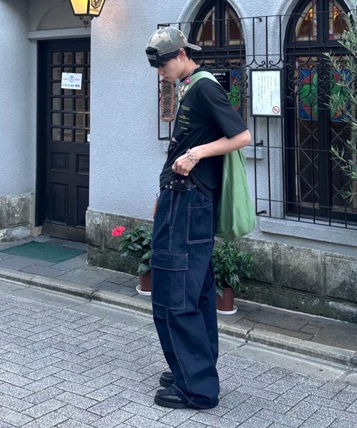 ZOZOMARKET（ゾゾマーケット）の「ZOZOMARKET by みずきち-ワンタックカーゴデニム（デニムパンツ・メンズ・ネイビー・マルチサイズ）」の11枚目の写真