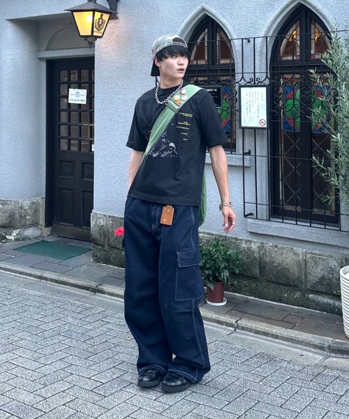 ZOZOMARKET（ゾゾマーケット）の「ZOZOMARKET by みずきち-ワンタックカーゴデニム（デニムパンツ・メンズ・ネイビー・マルチサイズ）」の12枚目の写真