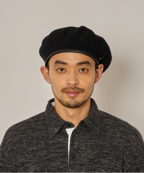 arth(アース)の「arth Ca Monty Beret / アース(ハンチング/ベレー帽・メンズ・ブラック/グレー・60cm/58cm)」の2枚目の写真