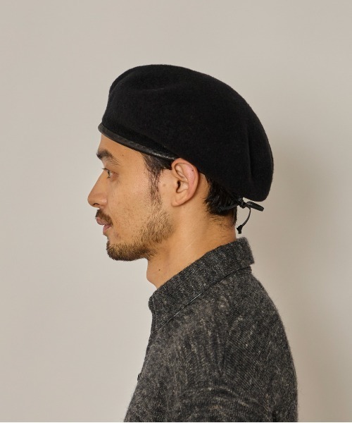 arth(アース)の「arth Ca Monty Beret / アース(ハンチング/ベレー帽・メンズ・ブラック/グレー・60cm/58cm)」の4枚目の写真