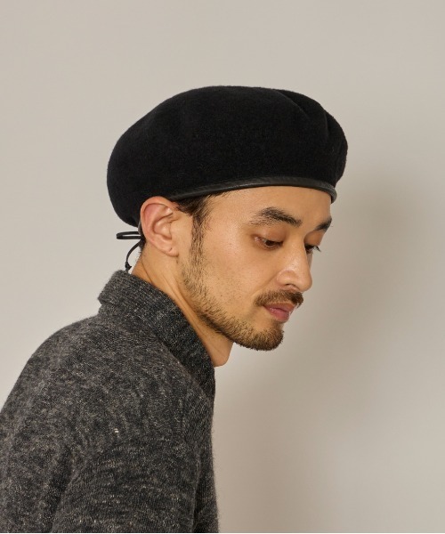 arth(アース)の「arth Ca Monty Beret / アース(ハンチング/ベレー帽・メンズ・ブラック/グレー・60cm/58cm)」の6枚目の写真