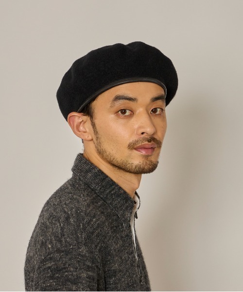 arth(アース)の「arth Ca Monty Beret / アース(ハンチング/ベレー帽・メンズ・ブラック/グレー・60cm/58cm)」の7枚目の写真