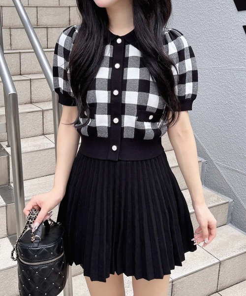 d.i.a. チェック柄ミニスカート 襟・袖付き タグ付き 186-181821-requ-1222-9.jpg