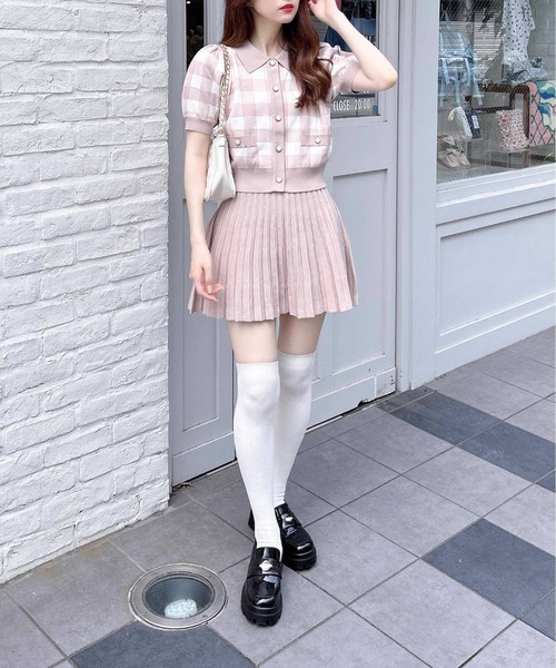 d.i.a. チェック柄ミニスカート 襟・袖付き タグ付き ギンガムチェック柄ミニスカート - ダークブラウン | ZARA Japan