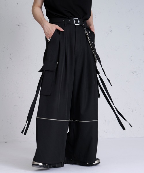 キディル　カーゴハカマパンツ 狐独（コドク）の「【狐独】2wayハカマコードカーゴスラックス（カーゴ