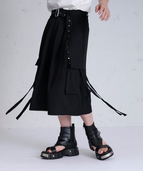 狐独（コドク）の「【狐独】2wayハカマコードカーゴスラックス（カーゴパンツ・メンズ・ブラック・SMALL/LARGE/MEDIUM）」の18枚目の写真