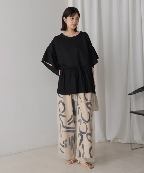 Bou Jeloud(ブージュルード)の「カノコワイドギャザープルオーバー(Tシャツ/カットソー・レディース・イエロー/キャメル・FREE)」の7枚目の写真