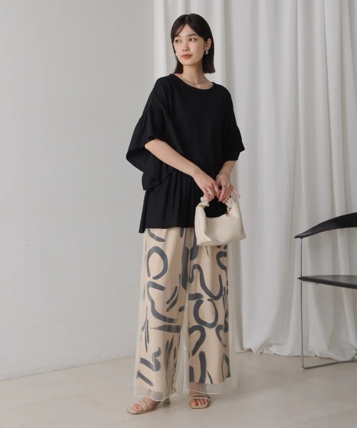 Bou Jeloud(ブージュルード)の「カノコワイドギャザープルオーバー(Tシャツ/カットソー・レディース・イエロー/キャメル・FREE)」の12枚目の写真