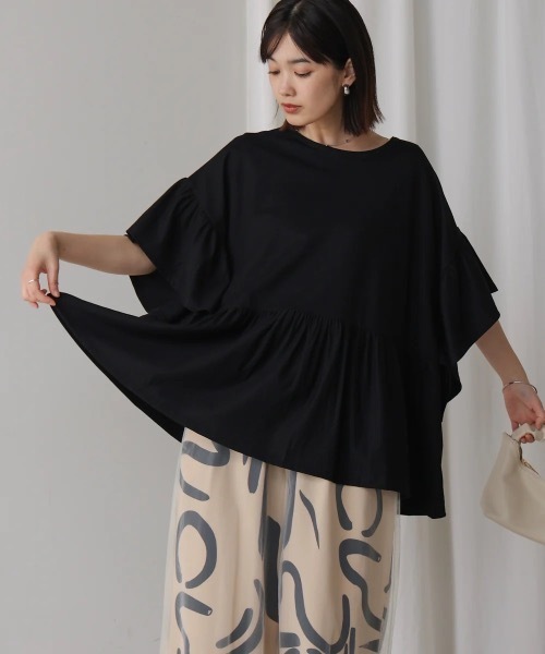Bou Jeloud(ブージュルード)の「カノコワイドギャザープルオーバー(Tシャツ/カットソー・レディース・イエロー/キャメル・FREE)」の13枚目の写真