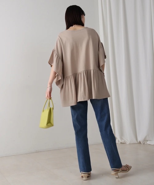 Bou Jeloud(ブージュルード)の「カノコワイドギャザープルオーバー(Tシャツ/カットソー・レディース・イエロー/キャメル・FREE)」の18枚目の写真