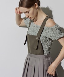美品 LE CIEL BLEUルシェルブルー サイドスリット Vネックニット プルオーバー トップス ウール×カシミヤ 36 24A61417 LE CIEL BLEU｜ルシェルブルーのニット/セーター