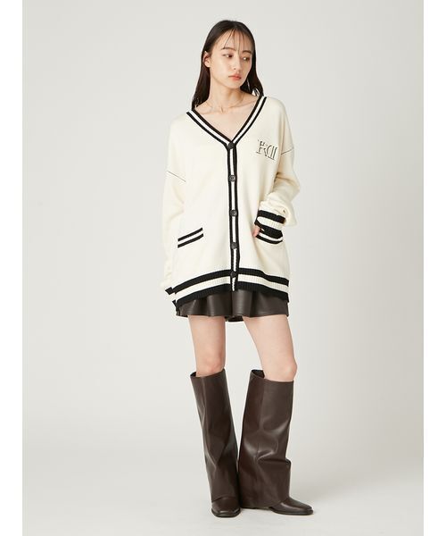 FRAY I.D(フレイアイディー)の「レースヘムレザーライクショートパンツ(その他パンツ・レディース・ブラウン/ブラック/グレイッシュベージュ・0/1)」の22枚目の写真