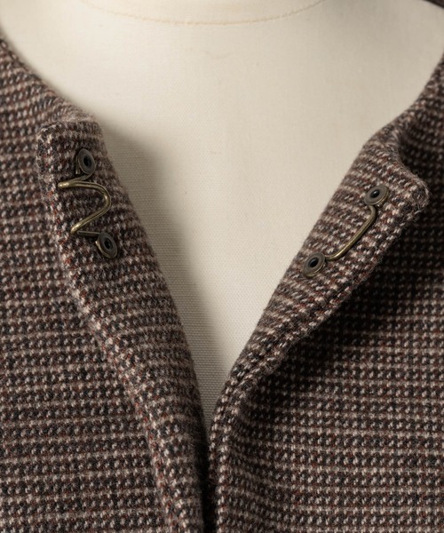 moi tytto（モイテュット）の「【セットアップ可能】ツイードチェックノーカラージャケット（ノーカラージャケット・レディース・ダークブラウン/ブラウン・SMALL/FREE）」の5枚目の写真