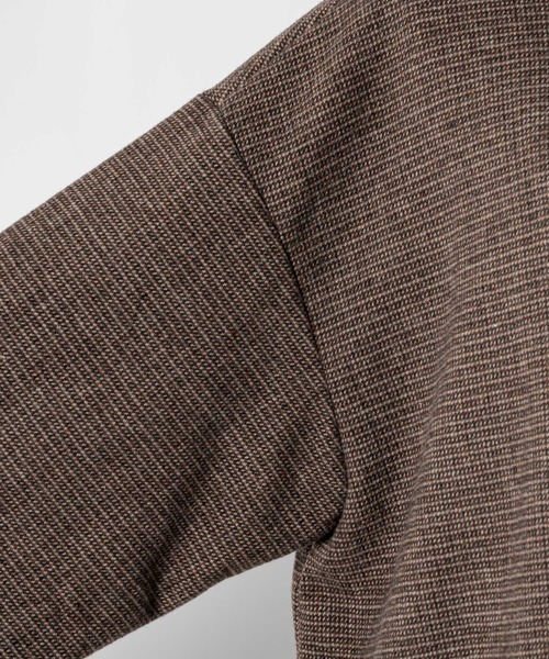 moi tytto（モイテュット）の「【セットアップ可能】ツイードチェックノーカラージャケット（ノーカラージャケット・レディース・ダークブラウン/ブラウン・SMALL/FREE）」の6枚目の写真