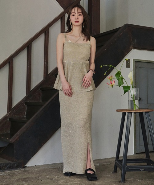 mideal(マイディール)の「spangle tight skirt / スパンコールタイトスカート(スカート・レディース・ネイビー/ベージュ・FREE)」の10枚目の写真