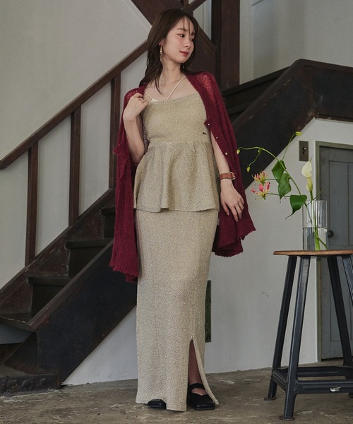 mideal(マイディール)の「spangle tight skirt / スパンコールタイトスカート(スカート・レディース・ネイビー/ベージュ・FREE)」の11枚目の写真