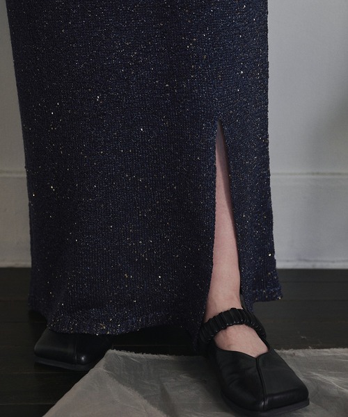 mideal(マイディール)の「spangle tight skirt / スパンコールタイトスカート(スカート・レディース・ネイビー/ベージュ・FREE)」の6枚目の写真