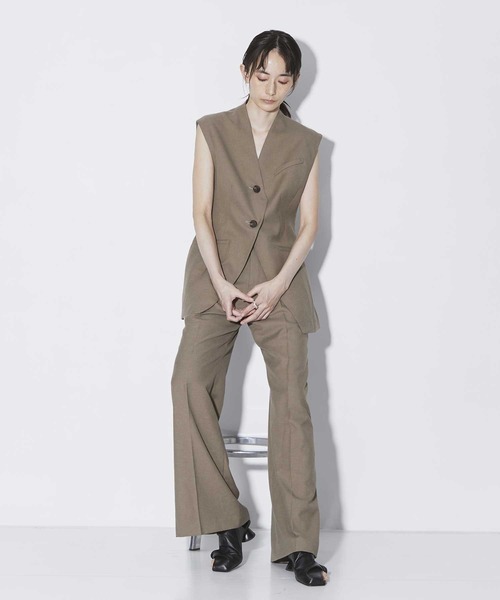 AKIRANAKA(アキラナカ)の「【AKIRANAKA/アキラナカ】EX.V Neck Gilet/別注Vネックジレベスト(ベスト・レディース・ブラウン・FREE)」の15枚目の写真