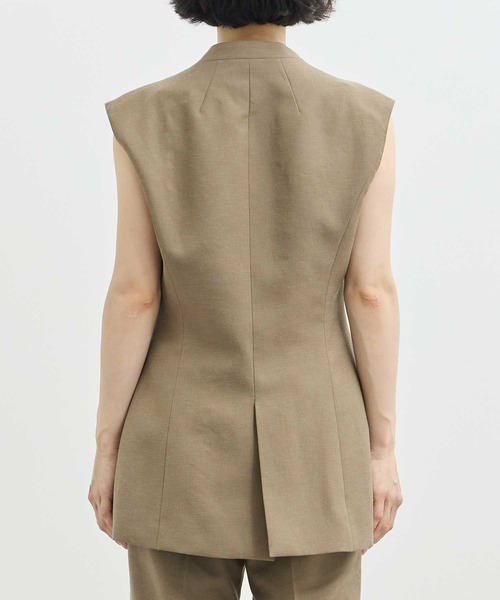 AKIRANAKA(アキラナカ)の「【AKIRANAKA/アキラナカ】EX.V Neck Gilet/別注Vネックジレベスト(ベスト・レディース・ブラウン・FREE)」の9枚目の写真