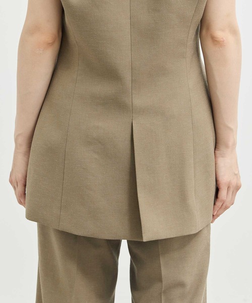 AKIRANAKA(アキラナカ)の「【AKIRANAKA/アキラナカ】EX.V Neck Gilet/別注Vネックジレベスト(ベスト・レディース・ブラウン・FREE)」の6枚目の写真