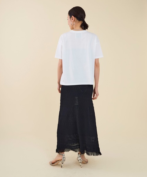 marmors（マルモア）の「【marmors】"MARMORS"flocky logo T-shirt（Tシャツ/カットソー・レディース・ベージュ/ブラック/ホワイト・36）」の15枚目の写真