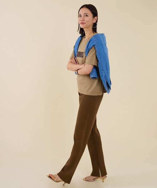 marmors（マルモア）の「【marmors】"MARMORS"flocky logo T-shirt（Tシャツ/カットソー・レディース・ベージュ/ブラック/ホワイト・36）」の7枚目の写真