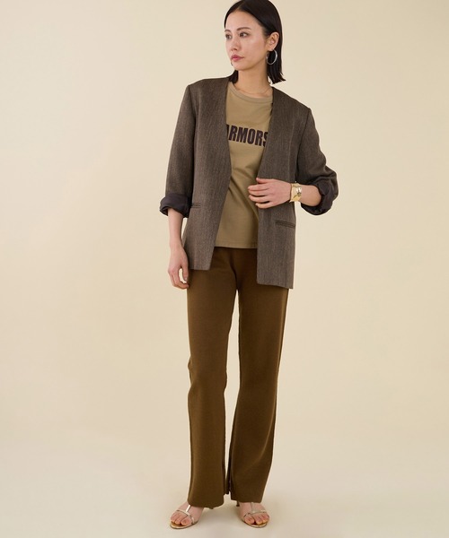 marmors（マルモア）の「【marmors】"MARMORS"flocky logo T-shirt（Tシャツ/カットソー・レディース・ベージュ/ブラック/ホワイト・36）」の10枚目の写真